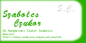 szabolcs czukor business card